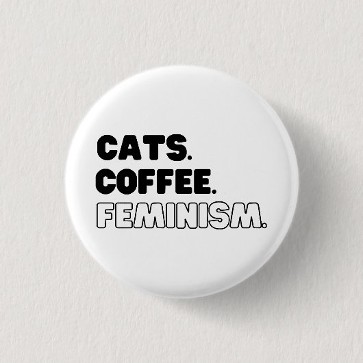 Badge Rond 2,50 Cm Cats Café Féminisme (Devant)