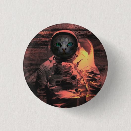 Badge Rond 2,50 Cm catstronaut (Devant)