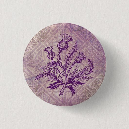 Badge Rond 2,50 Cm Ceinture écossaise violet noeud celtique (Devant)