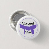 Badge Rond 2,50 Cm Ceinture violette des arts martiaux (Devant & derrière)