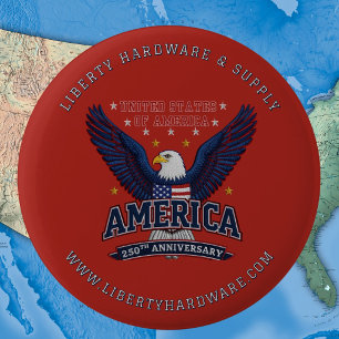 Badge Rond 2,50 Cm Célébration 1776 2026 États-Unis d'Amérique