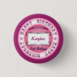 Badge Rond 2,50 Cm Célébration d'anniversaire