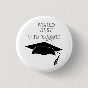Badge Rond 2,50 Cm Célébration de la remise des diplômes de doctorat 