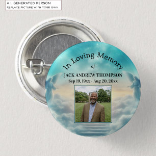 Badge Rond 2,50 Cm Célébration de vie des anges célestes Photo