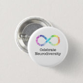 Badge Rond 2,50 Cm Célébrer la neurodiversité (Devant & derrière)