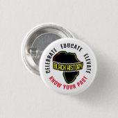 Badge Rond 2,50 Cm Célébrer l'histoire des Noirs sur WHITE (Devant & derrière)