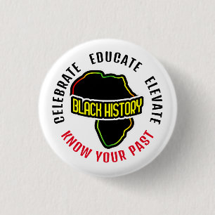 Badge Rond 2,50 Cm Célébrer l'histoire des Noirs sur WHITE