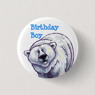 Badge Rond 2,50 Cm Centre de la fête de l'ours polaire