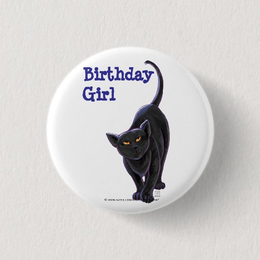 Badge Rond 2,50 Cm Centre de la fête des chats noirs (Devant)
