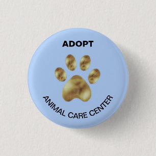Badge Rond 2,50 Cm Centre de soins pour pattes d'animaux