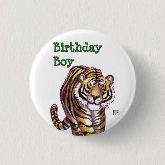 Badge Rond 2,50 Cm Centre du Tiger (Devant)