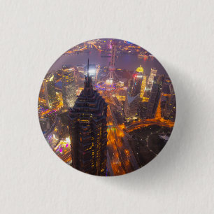 Badge Rond 2,50 Cm Centre ville de Shanghai