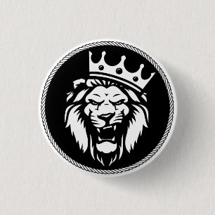 Badge Rond 2,50 Cm Céramique de cime de lion