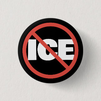Badge Rond 2,50 Cm Cercle Rouge Anti-Trump ICE Opinion Politique