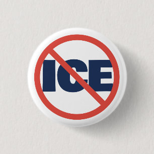 Badge Rond 2,50 Cm Cercle Rouge Anti-Trump ICE Opinion Politique