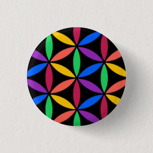 Badge Rond 2,50 Cm Cercles arc-en-ciel (Devant)