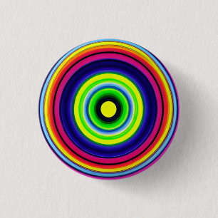 Badge Rond 2,50 Cm Cercles Hypnotiques Badge Rond 3 Cm