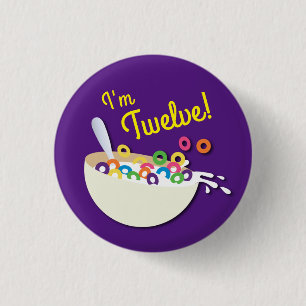 Badge Rond 2,50 Cm Cereal Bowl Enfants Slepover Anniversaire fête mi