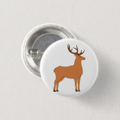 Badge Rond 2,50 Cm Cerf (Devant & derrière)