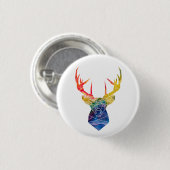 Badge Rond 2,50 Cm Cerf aquarelle (Devant & derrière)