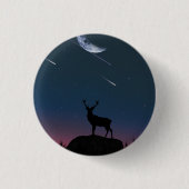 Badge Rond 2,50 Cm cerf au clair de lune (Devant)