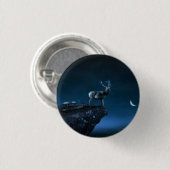 Badge Rond 2,50 Cm cerf au clair de lune (Devant & derrière)