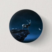 Badge Rond 2,50 Cm cerf au clair de lune (Devant)