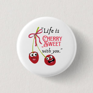 BADGE ROND 2,50 CM CERISE
