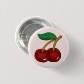 Badge Rond 2,50 Cm Cerises (Devant & derrière)