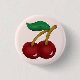 Badge Rond 2,50 Cm Cerises