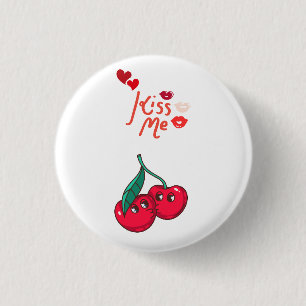 Badge Rond 2,50 Cm Cerises amusantes en amour