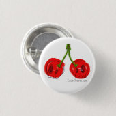 Badge Rond 2,50 Cm cerises de crâne (Devant & derrière)