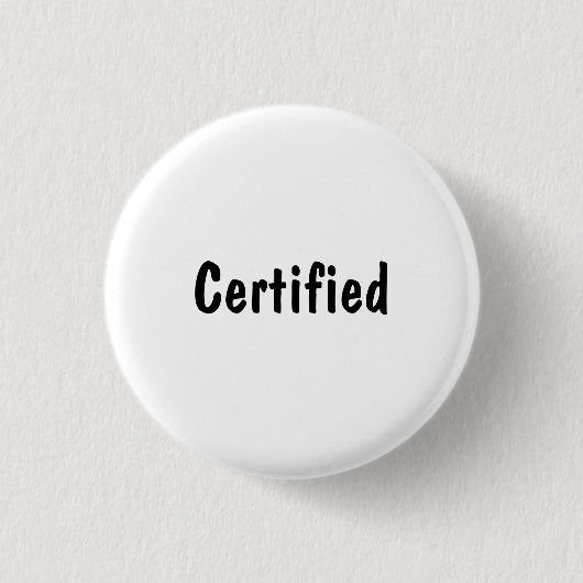 Badge Rond 2,50 Cm Certifié (Devant)