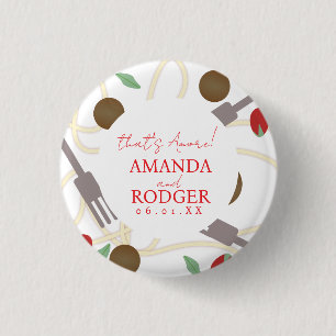 Badge Rond 2,50 Cm C'est Amore Pâtes Italiennes Mariage