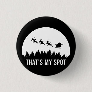 Badge Rond 2,50 Cm C'est amusant, c'est My Spot Xmas Session Père Noë