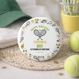 Badge Rond 2,50 Cm C'est l'anniversaire de Game Time Tennis 1ère anné