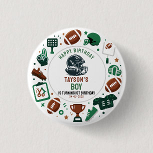 Badge Rond 2,50 Cm C'est l'heure du match de football 1er anniversair