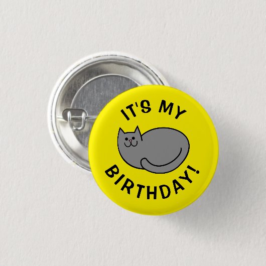 Badge Rond 2,50 Cm C'est mon anniversaire ! (Devant & derrière)