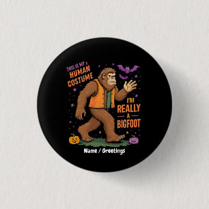 Badge Rond 2,50 Cm C'est mon costume humain Je suis vraiment un jeu d
