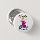 Badge Rond 2,50 Cm C'est mon premier anniversaire (Devant & derrière)