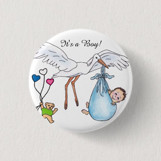 Badge Rond 2,50 Cm C'est un garçon ! (Devant)