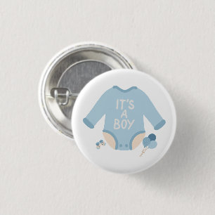 Badge Rond 2,50 Cm C'est un garçon - Annonce de naissance de bébé mig