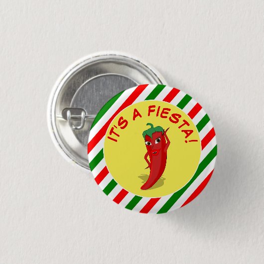 Badge Rond 2,50 Cm C'est une fête (Devant & derrière)