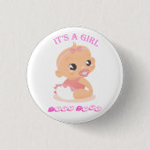 Badge Rond 2,50 Cm C'est une fille (Devant)