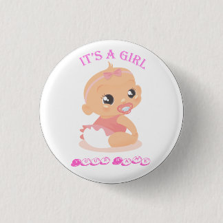 Badge Rond 2,50 Cm C'est une fille