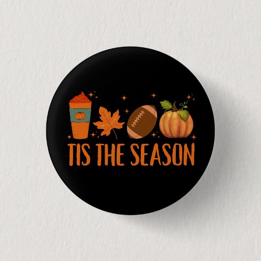 Badge Rond 2,50 Cm Cette Saison Automne Halloween Automne Halloween (Devant)