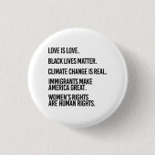 Badge Rond 2,50 Cm Chacun mérite les droits humains (Devant)