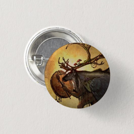 Badge Rond 2,50 Cm chaman (Devant & derrière)