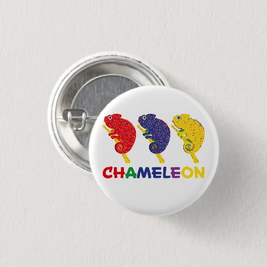 Badge Rond 2,50 Cm Chameleon Changing (Devant & derrière)