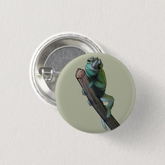 Badge Rond 2,50 Cm Chameleon de Cute Jackson (Devant & derrière)